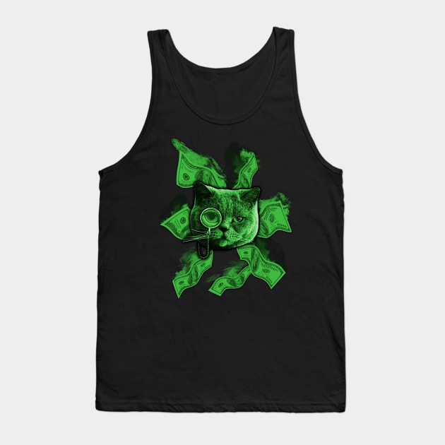 Rich Cat Tank Top by GrimDork